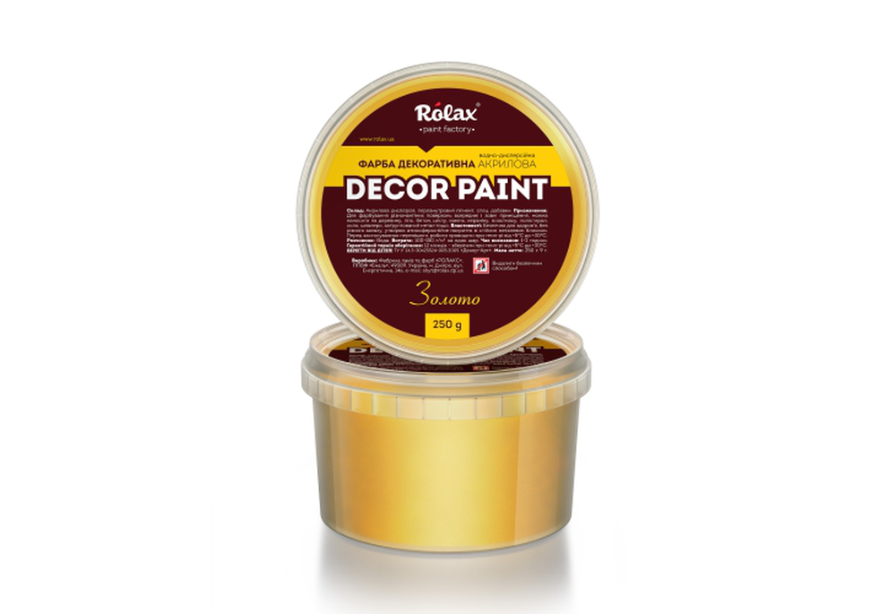 Краска декоративная акриловая "DECOR PAINT" золото